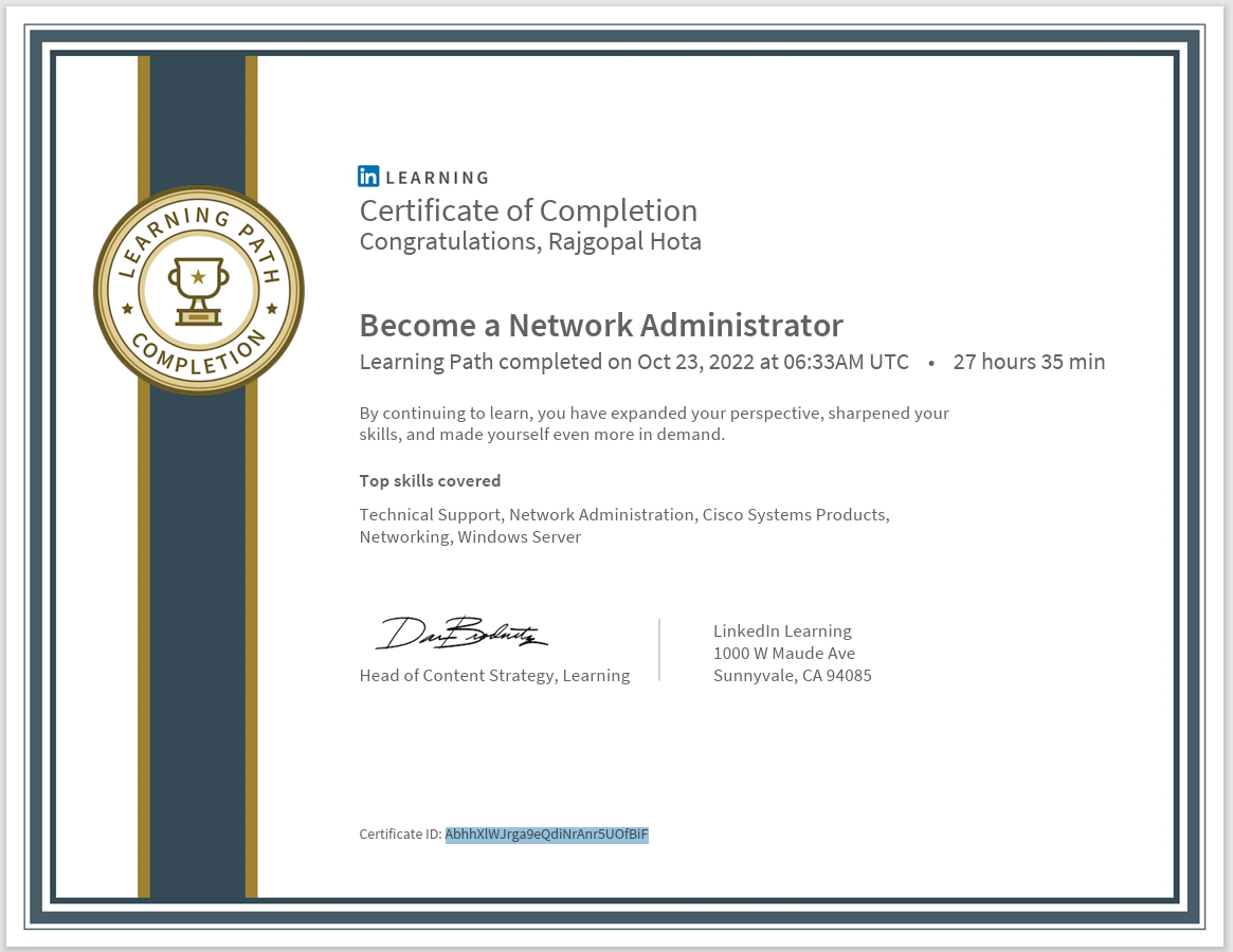 Become a Network Administrator - Linkedin